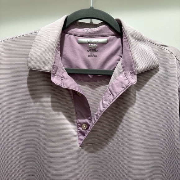 Greg Norman Purple Stripe Golf Polo Size Medium - Picture 2 of 7